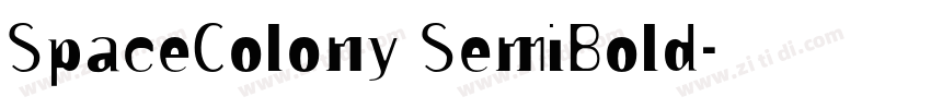 SpaceColony SemiBold字体转换